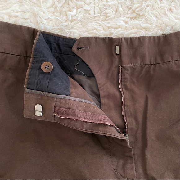 Prada high waisted brown cropped pant